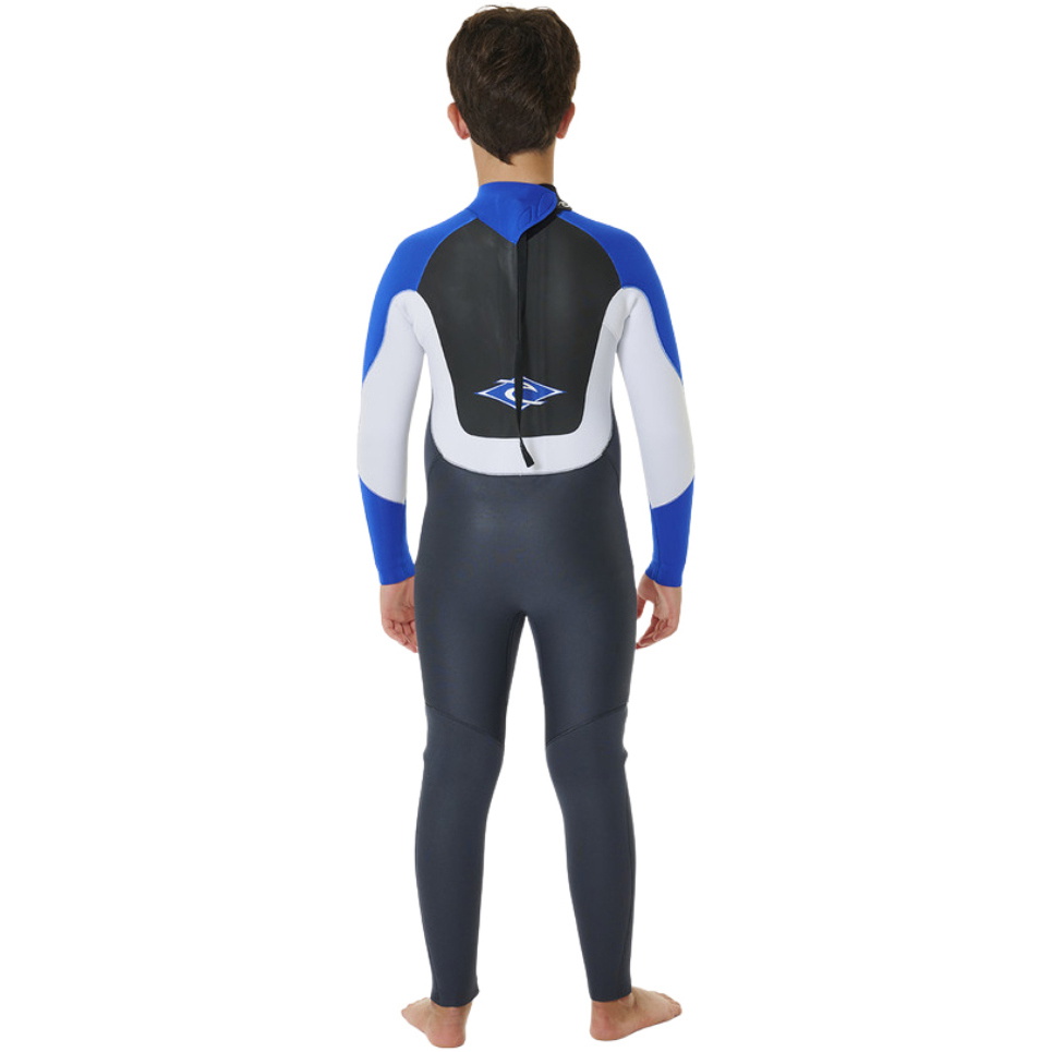 2026 Rip Curl Junior Omega 4/3mm Back Zip Wetsuit 13OBFS - Blue